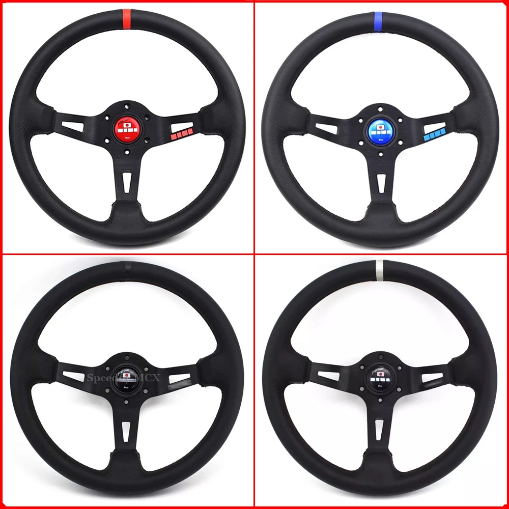 Spceddy Mcx Japan Racing Steering Wheel Sport 13 Inch 330mm Car Sports Steering Wheel Leather Mms Steering Wheels Steering Wheel Hubs Aliexpress