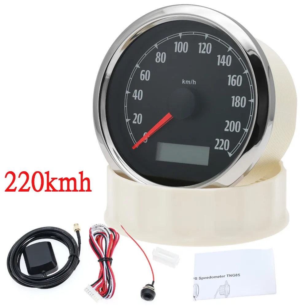 Custom Motorcycle Instrument 220kmh mph 85mm GPS Speedometer Gauge
