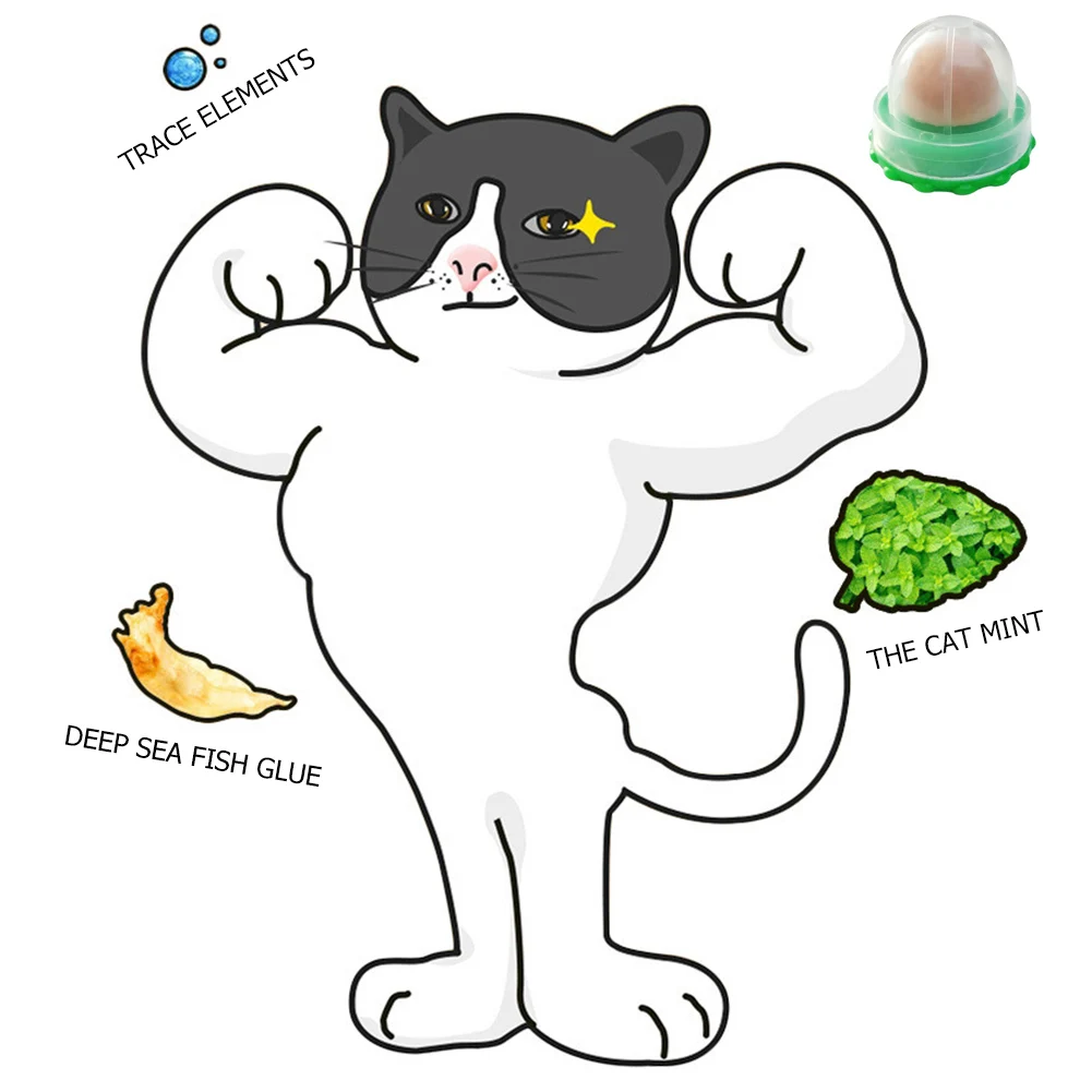 5/10Pcs Cat Nip Treats Healthy Nutrition Lickable Pet Catnip Cat Snacks Candy Ball for Help Digestion