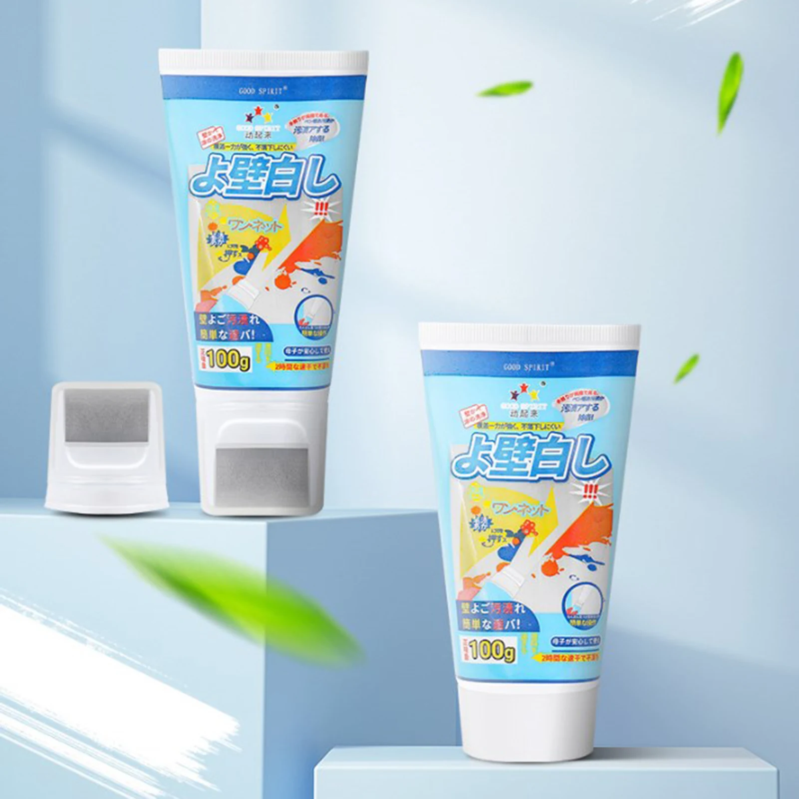 Wall Mending Agent Drywall Patch Self-brushing Rollers Wall Cabinet White Paint for Nail Hole Cracks Potholes