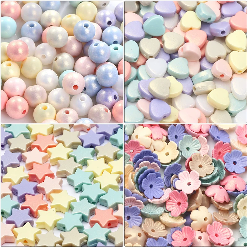 

50/100 шт., разноцветные Круглые бусины для браслета цветы круглые шары бусины браслет акриловые бусины для ювелирных изделий сделать DIY аксессуары