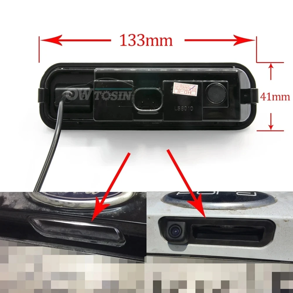 골든 렌즈 트렁크 핸들 후면보기 카메라, 포드 포커스 3 MK3 C MAX 2011 2012 2013 리버스 자동차 카메라, AHD 1920*1080, PVvehicle 170 °