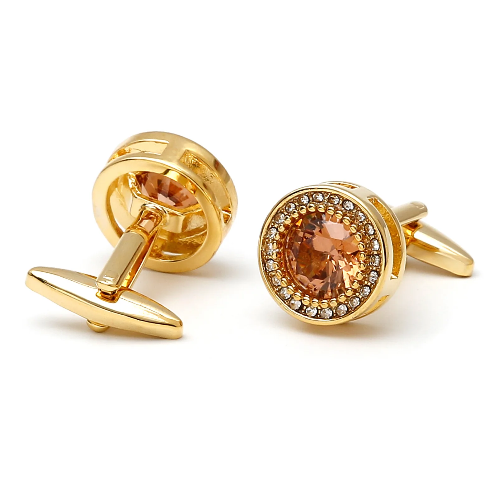 French Cufflinks Fashion Men's Women's New Wedding Accessories Round Natural Shell Shirt Cuff Links Button for Men Wedding Gifts - 3
