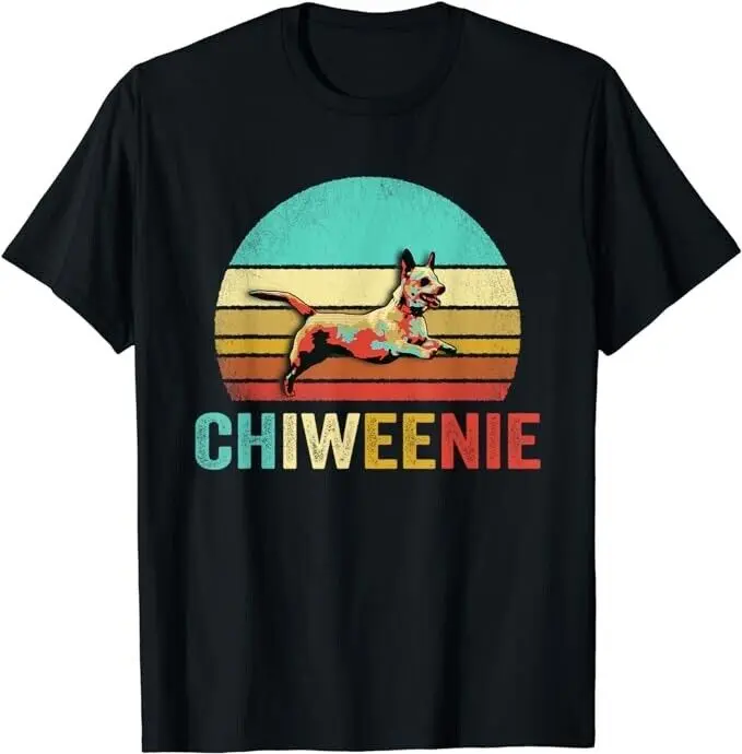 

Винтажная рубашка chiwene, футболка с собакой и закатом для мужчин и женщин, летние футболки, хлопковые Роскошные брендовые винтажные Большие размеры