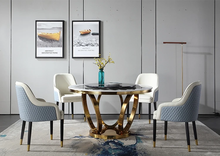 Description Picture 5 of itemIns Nordic Luxury Leisure Gorgeous Kitchen Table And Chair Large Family Home Dining Table Room Comedor Mesas Furniture