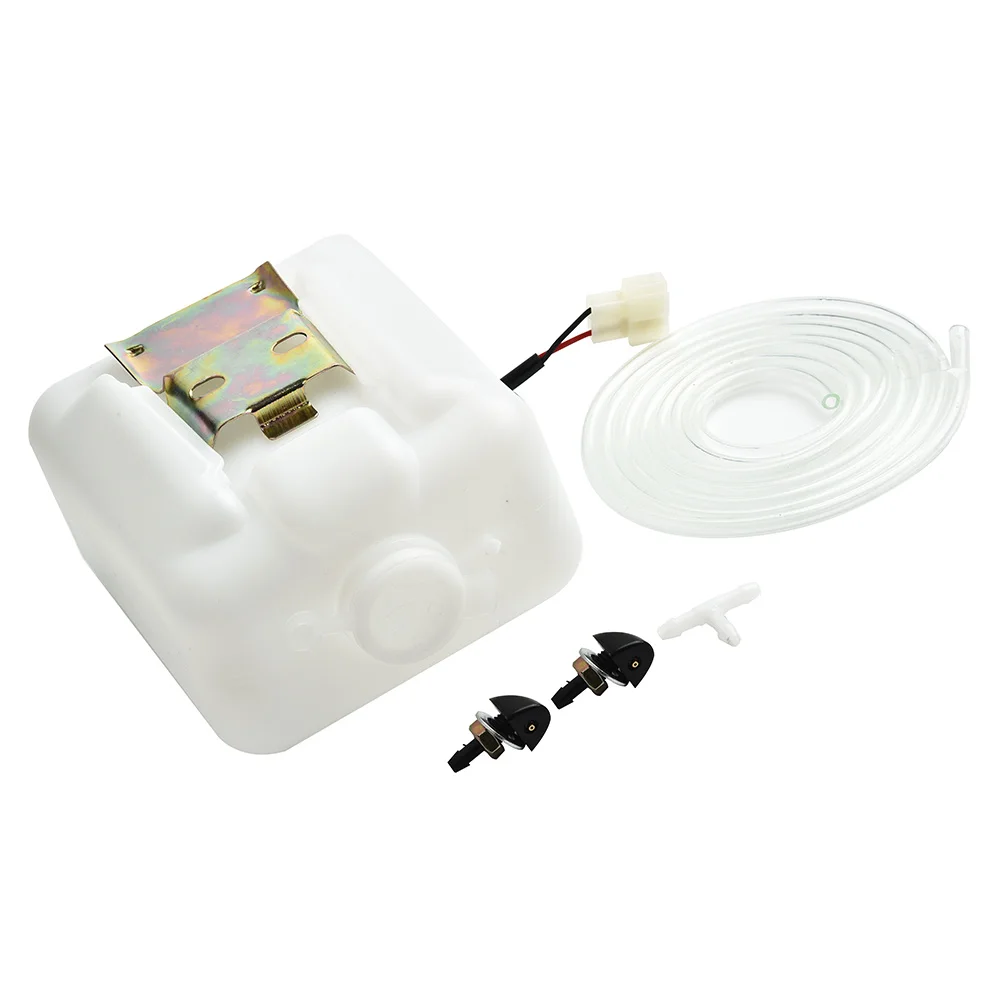2Pin Auto Scheibenwaschanlage Reservoir Flasche Tank W/12V Pumpe Schlauch Jet Universal Perfekte Passform Für Das Auto – Detail 15
