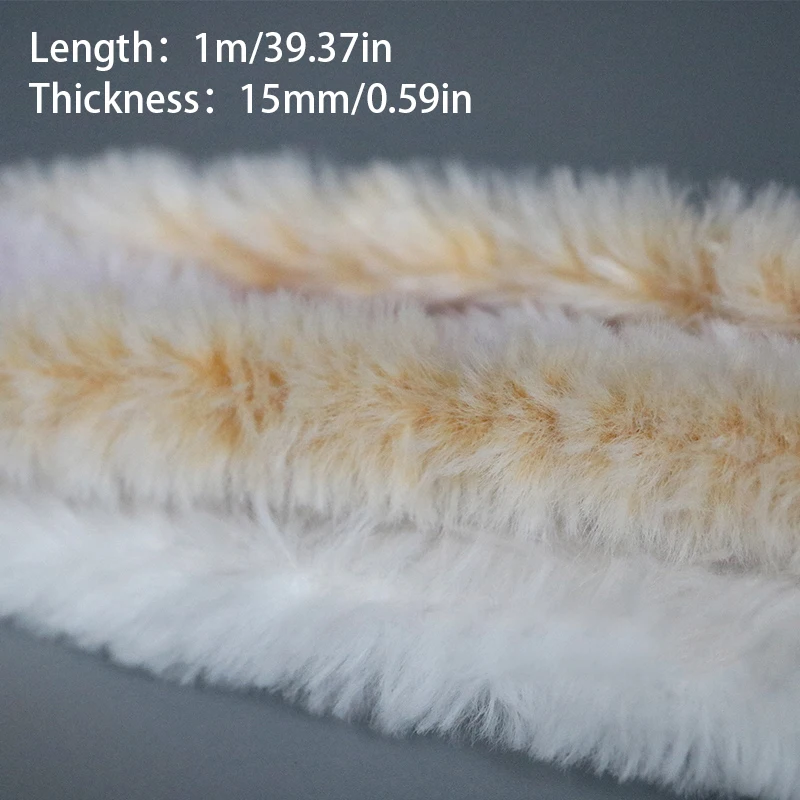 Description Picture 4 of itemNew Plush Rabbit Wool Iron Wire Twist Stick Thread Ribbon Bar Strip Stick String Felt Fabric DIY Crafts Toys Sewing Accessories