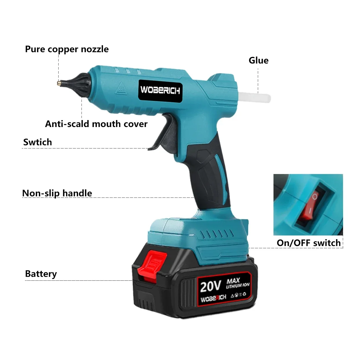 Cordless Electric Hot Melt Glue Gun Makita 18V Battery 11mm Glue Stick Hot Melt Welding Air Gun Home Crafts DIY hot melt glue gun,hot glue gun,cordless glue gun