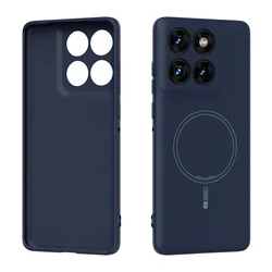 Official Soft Liquid Silicone Magnetic Phone Case in Handcrafted Design - Motorola Edge 60s (Blue)