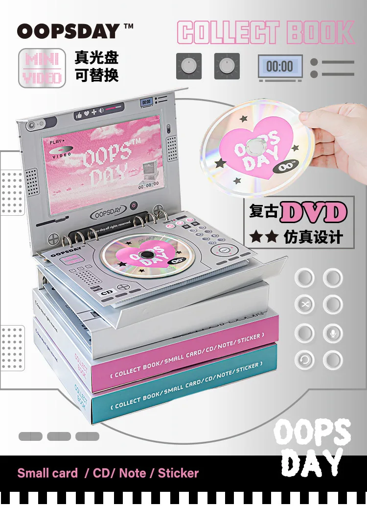 Minkys Retro DVD Kpop Photocards Coletar Livro,