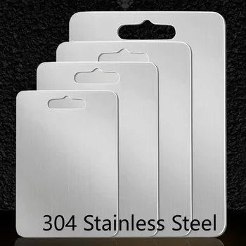 Kitchen Cutting Boards Stainless Steel Chopping Board Panel Chopper Table Food Cutting Kneading Dough Board Kitchen Accessories