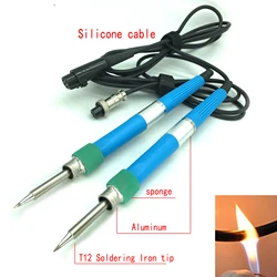 GX12 3-pin 5-pin Aviation Plug 6-pin Replace Elastic Silicone Cable Handle T12 Heating Core Tip For Soldering Station 5-pin