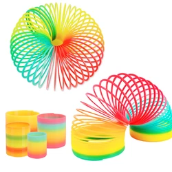 Rainbow Circle Funny Toys Early Development Educational Folding Plastic Spring Coil Children's Creative Magical Toys