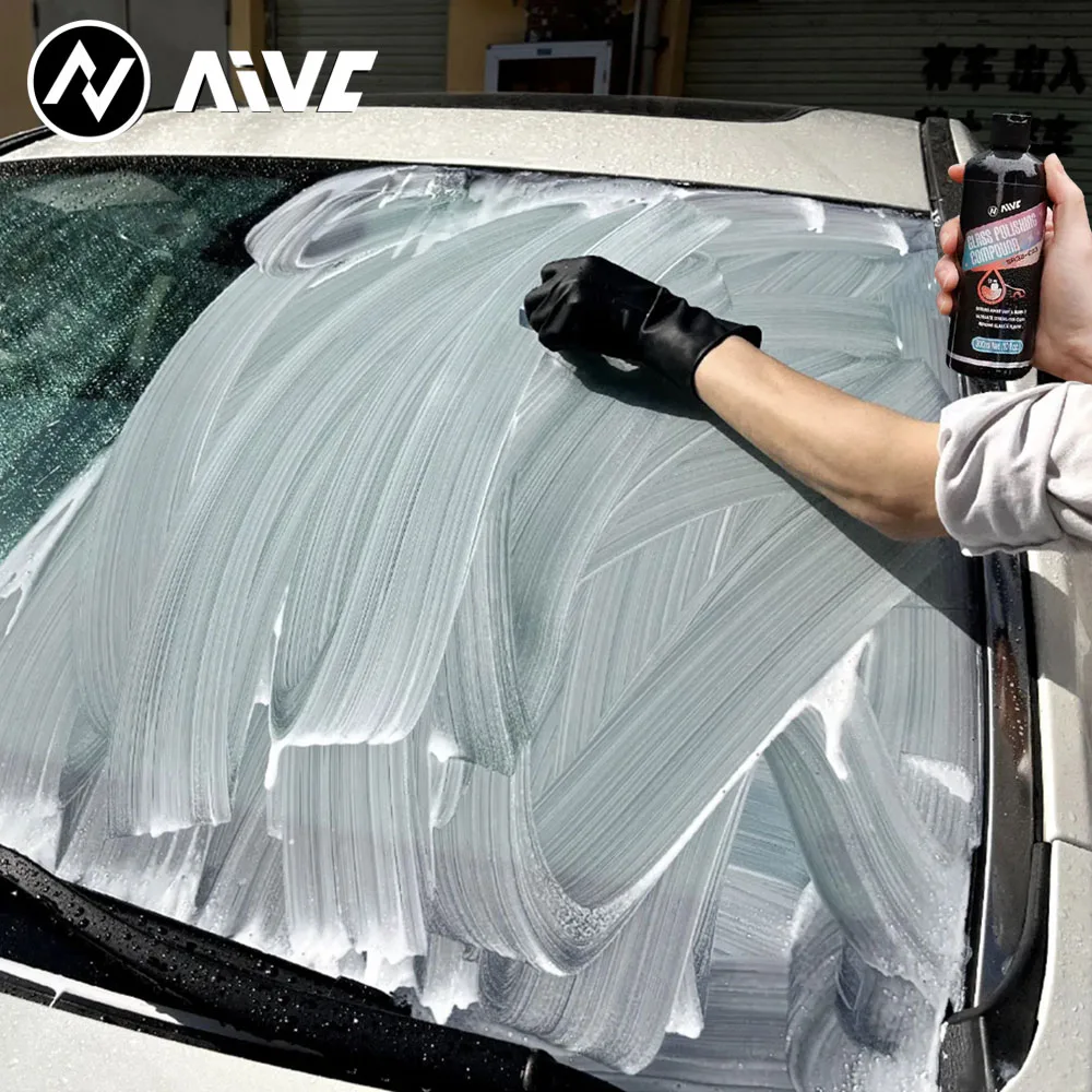 Car Glass Oil Film Removing Paste Aivc Auto Glass Film Coating Remover Clear Vision Hydrophobicity Windshield Car Detailing Tool