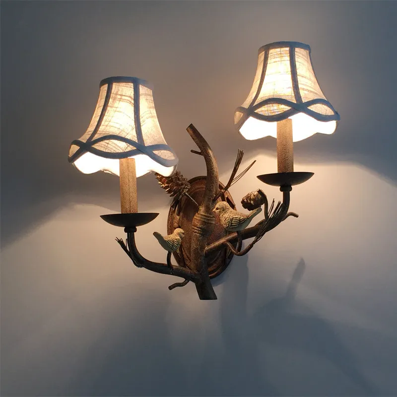 

European bird lamp bedside lamp aisle corridor lights restaurant bedroom living room wall lamp European personality mirror lamp