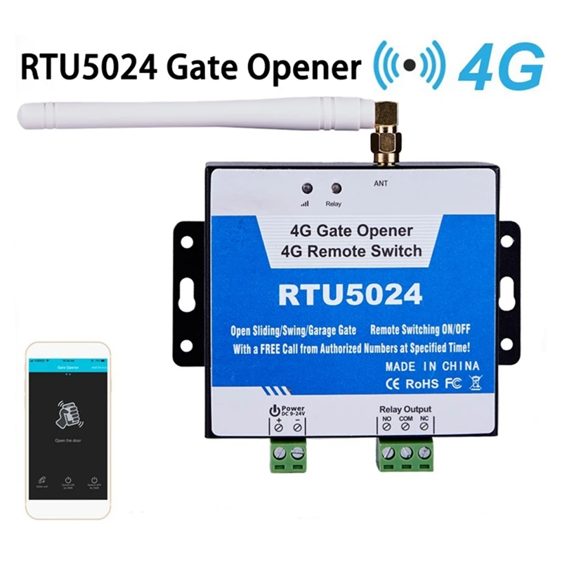 

Автоматический контроллер доступа для ворот RTU5024, синий Gsm, 4G, устройство для открывания ворот, бесплатный телефон, дистанционное управление для гаража, 1 шт.
