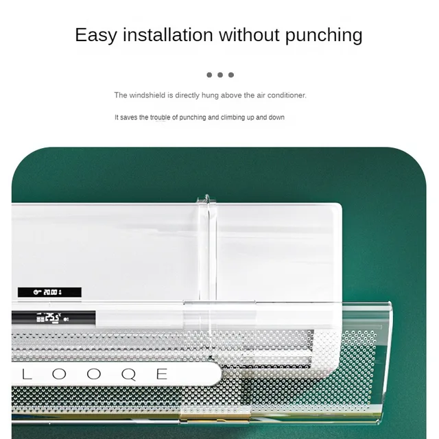 Pet Átlátszó Légkondicionáló Szélvédő Szülés Csecsemő Egyenes Elleni Fújó Szélirányító Motorháztető Szél Pajzs - Image 4