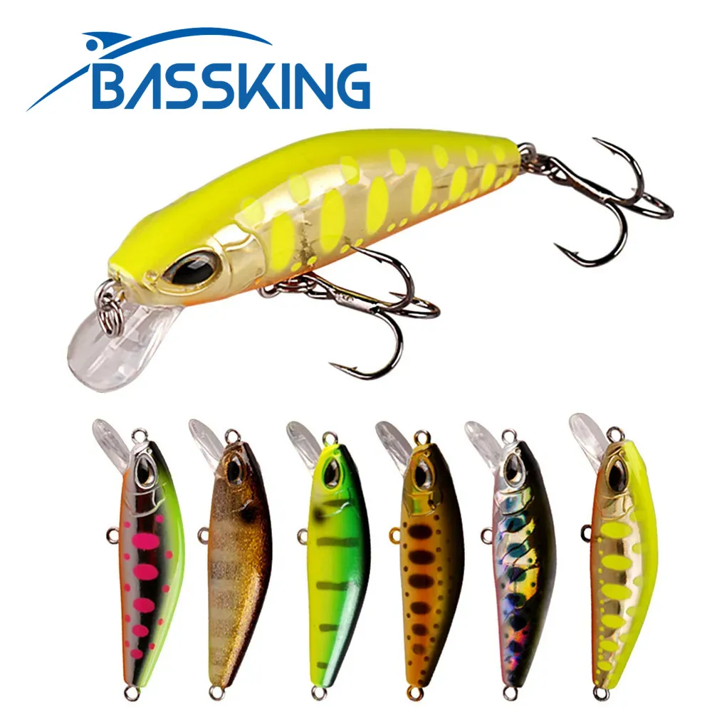 

BASSKING Sinking Minnow Bait 50mm 6.1g Fishing Lure Hard Baits VMC Hook Isca Artificial Para Pesca Leurre Peche Fishing Wobbler