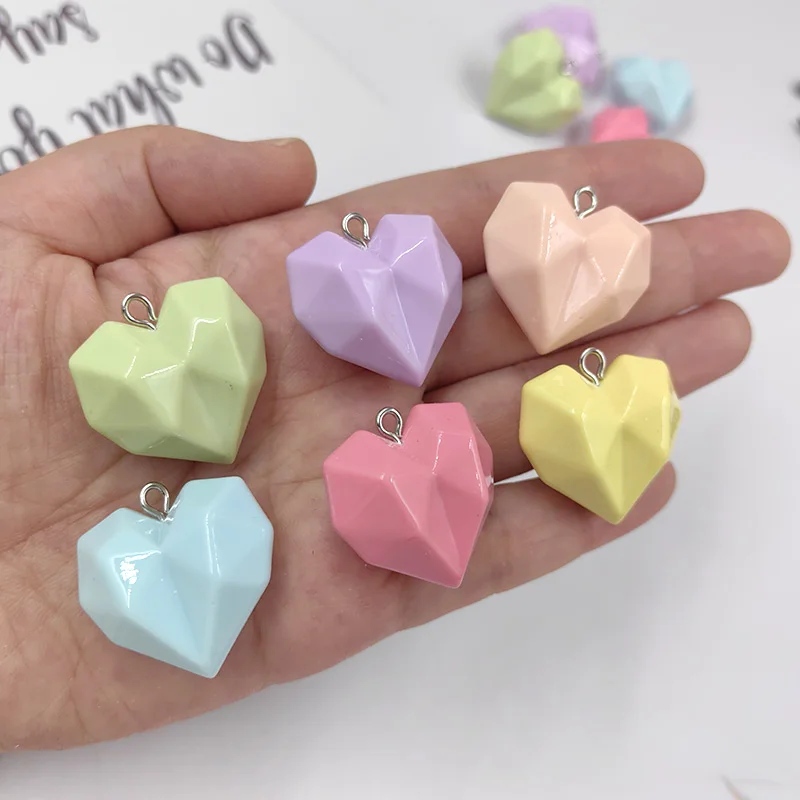 10 Pezzi Kawaii Macaron Love Heart Charms Per Gioielli Che Fanno Simpatici Ciondoli Flatback Collana Portachiavi Fai Da Te Trovare