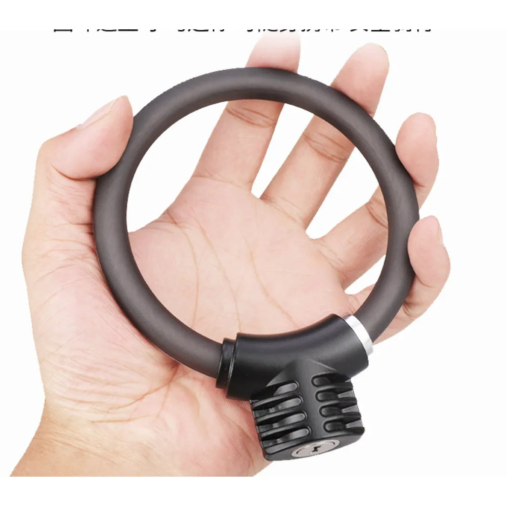 Inel antifurt pentru bicicletă, portabil, mini, cu zbaturi de siguranță, îndrăzneț, cu cablu_voghion.com