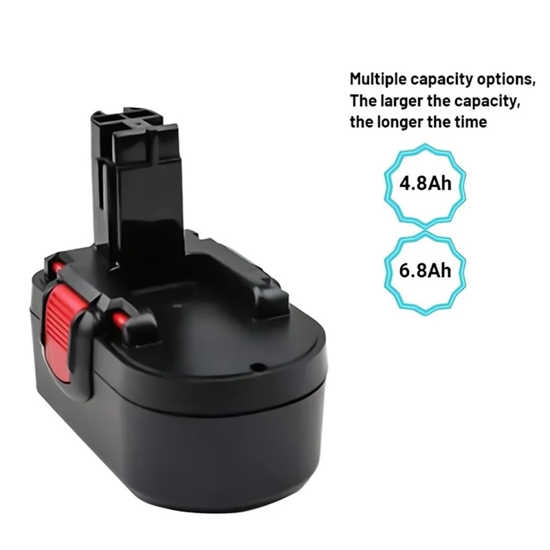 

18V 4.8Ah Rechargeable Ni-Cd Battery for Bosch BAT025 Replacement Drill Screwdriver Batteries GSB 18 VE-2 PSR 18VE BAT026