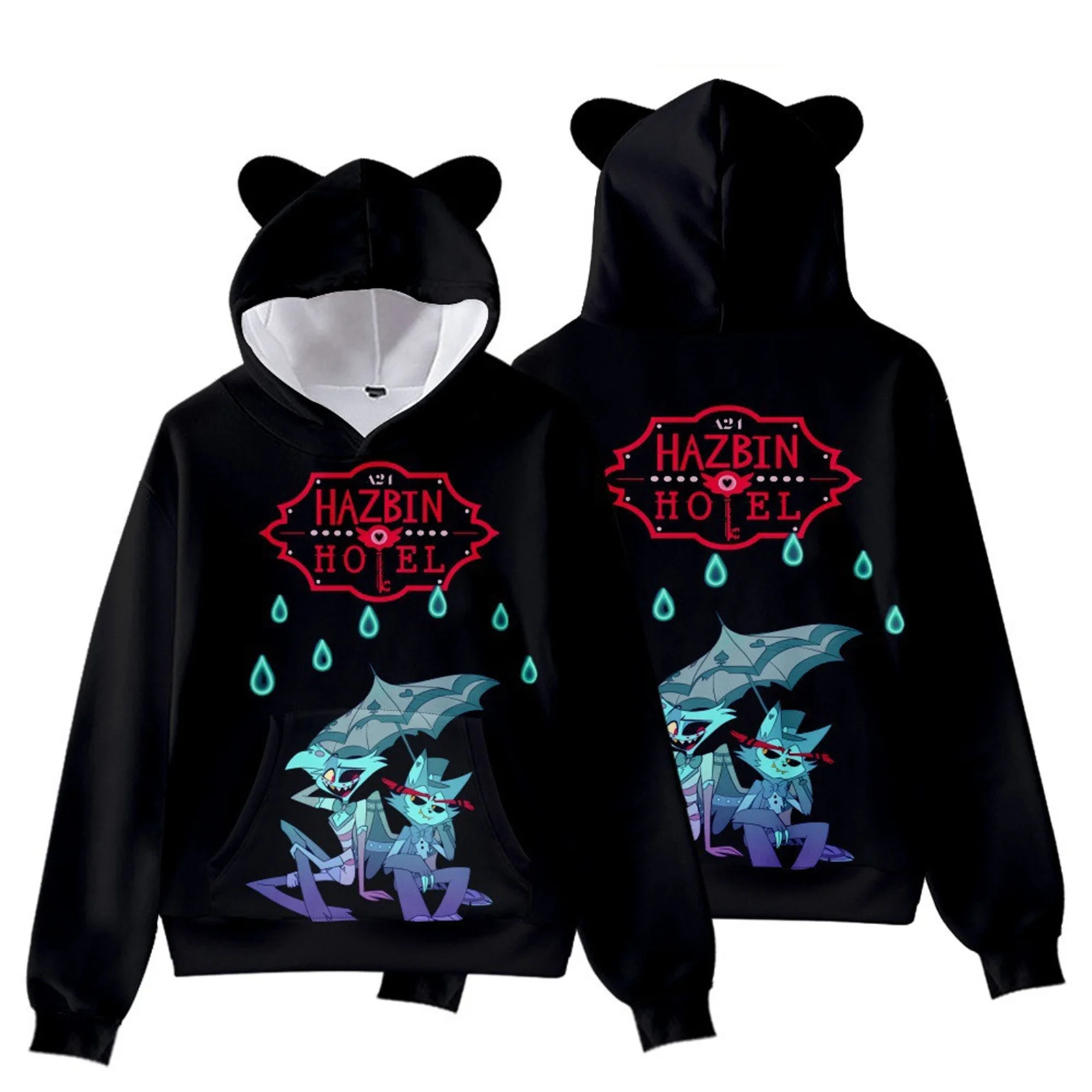 thumbnail image 1 of Sudadera con capucha de Anime Sir Pentious Vaggie Husk Charlie para hombre y mujer, disfraz de Alastor Dust Angel Lucifer, chaqueta, abrigo, 1 of 5