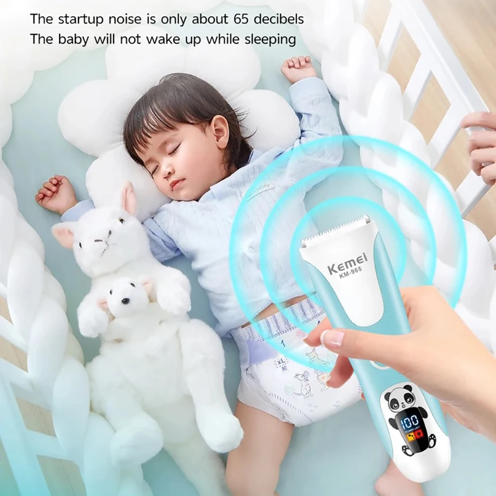 Kemei 용 헤어 클리퍼 조용한 헤어 트리머 방수 충전식 무선 헤어 커팅 키트 용