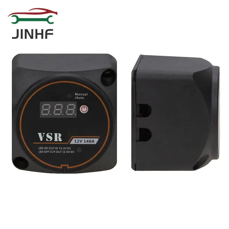 Display Digitale Relè Di Carica Diviso Sensibile Alla Tensione Vsr 12V 140A Per Camper Car Rv Yacht Steamer Smart Dual Battery Isolator