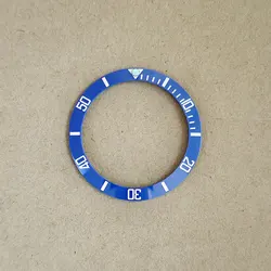 High - Quality 38mm Ceramic Sloping Bezel Insert for Diving Watch Replacement (Blue)