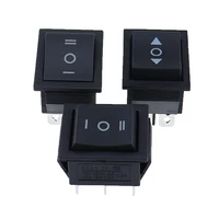 1PCS KCD4 25X31mm Black Rocker Switch 6 Pin 3 Position ON-OFF-ON Double Reset/Latch Switch 16A 250V 20A 25A 125VAC - Image 2