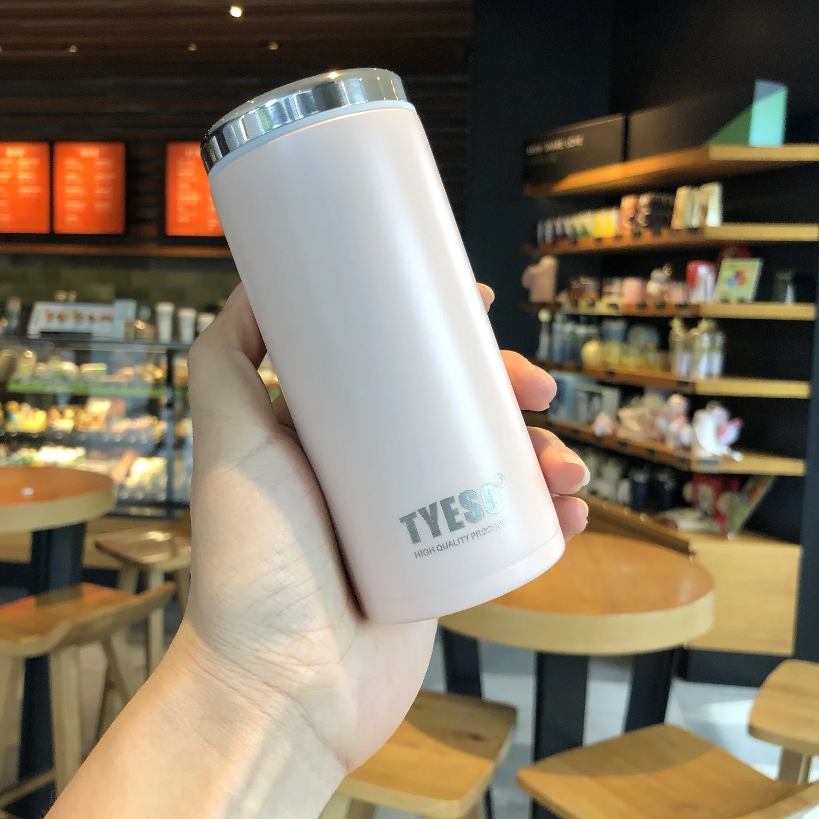 10oz Tyeso Stainless Steel Tumbler With Steel lid Double Wall Vacuum Insulated Coffee Mugs Keep Hot And Cold cups CopoTermico
