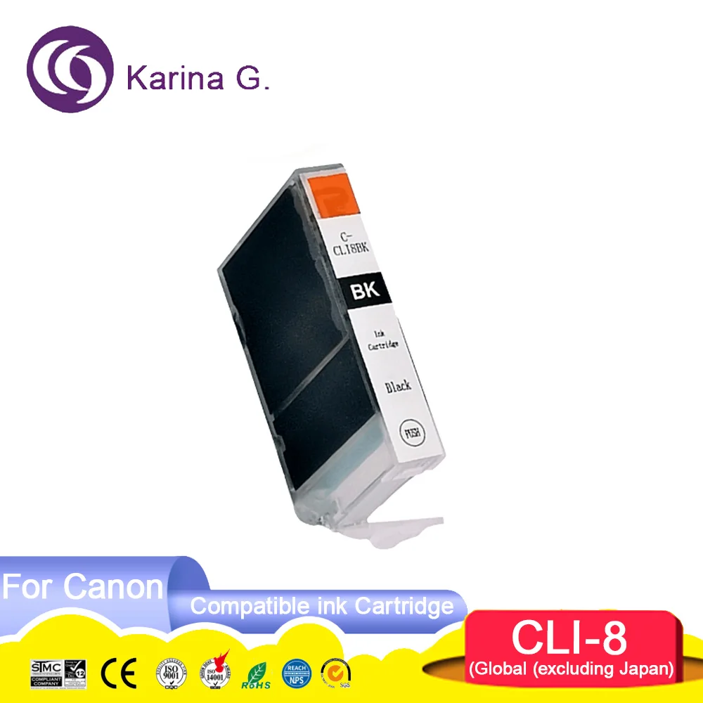 8 Colors CLI 8 CLI8 CLI-8 With Chip Compatible Color Inkjet Ink Cartridge for P