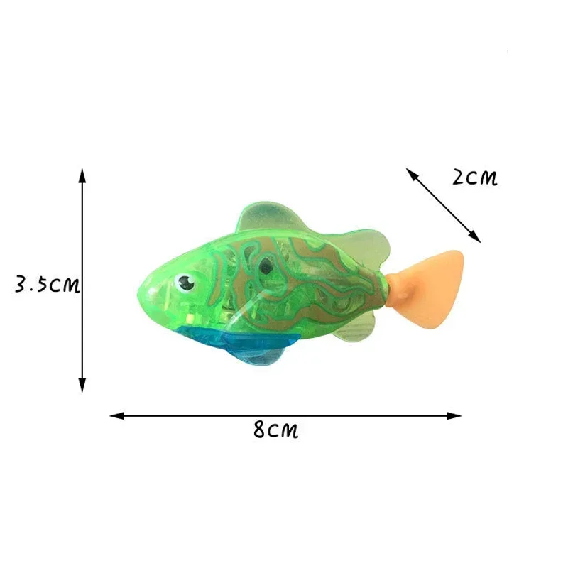 Electronic Fish Baby Summer Bath Toy Pet Cat Toys Swimming Robot Fish With LED Light Water Swim Pool Bathtub Toys Christmas Gift