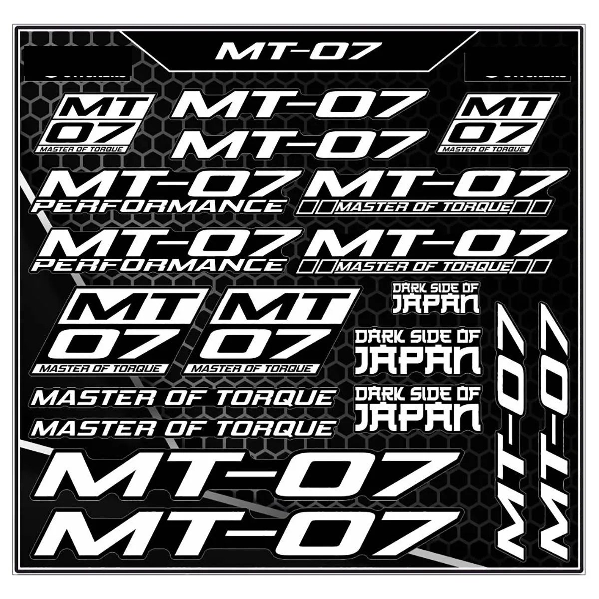 Stickers Kit Stickers Mt 07 Yamaha Mt Decal Sticker Mt 07 Sticker