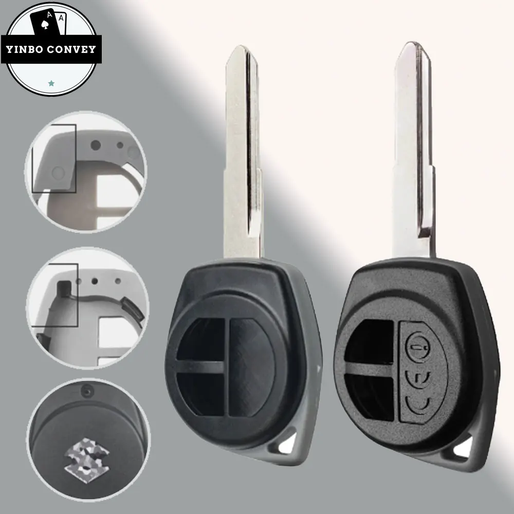 Yinbo 2 Pulsanti Car Key Fob Case Shell Remote Car Key Shell Fob Key Case Cover Per Suzuki Vitara Swift Ignis Sx4 Liana Key Hu133R