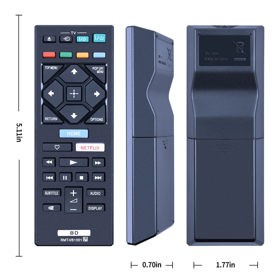 Nuovo Sostuisci RMT-VB201U Adatto Per Sony Blu-ray BD Telecomando BDP-BX370 BDP-S3700 BDP-S6700 UBP-X700