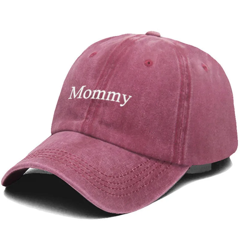 Vintage Washed Cotton Baseball Cap For Women Mommy Embroidery Mom Hat Mother's Day Birthday Gift Wholesale Dropshipping 4