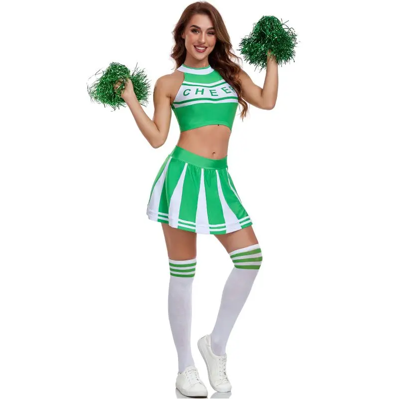 Women Cheerleading Uniform Outfit Fashion Breathable Sports Clothes Set