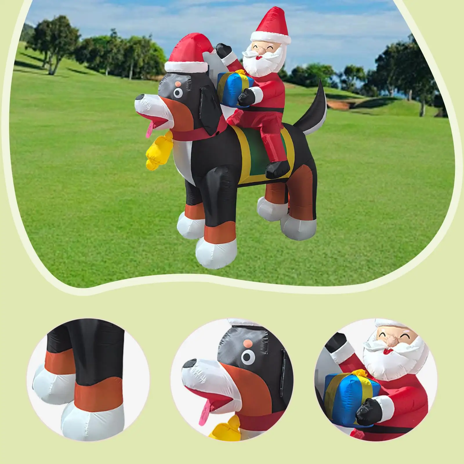 Santa Claus Lighted Christmas Inflatable Xmas Decor for Backyard Home Garden Santa Claus Lighted Christmas Inflatable Xmas Decor for Backyard Home Garden