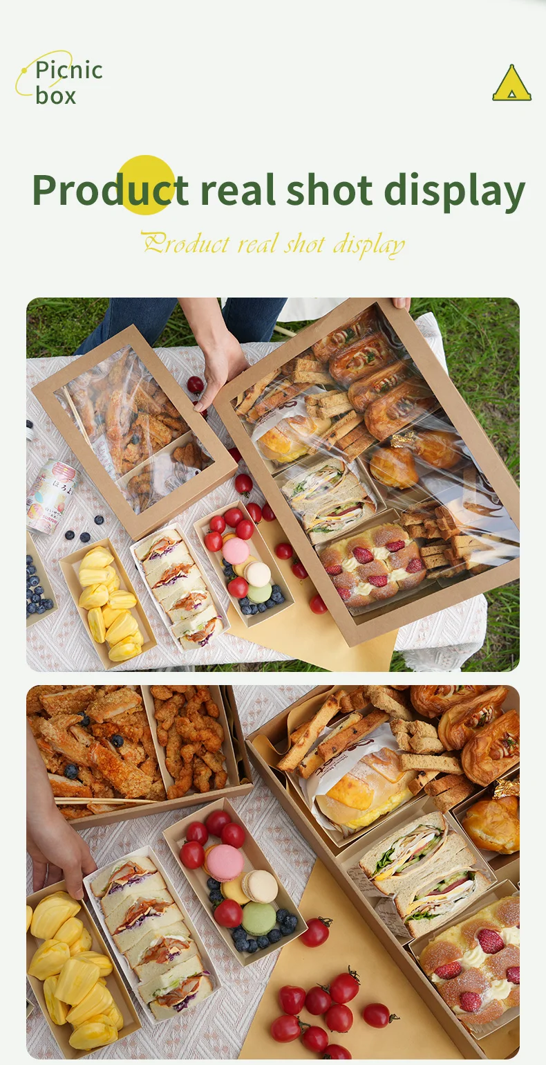 2 Pack Kraft Paper Cake Boxes with Clear Window – Dessert, Fruit & Food Containers with... - SKU CCL60956 - UGI Packaging