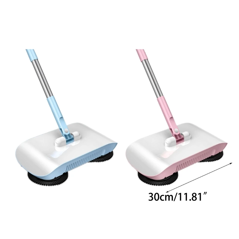 Manual Floor Sweeper, Portable Cleaning Tool, 2 in 1 Broom And Mop Hand Push Type Household Floor Cleaning Machine K92A