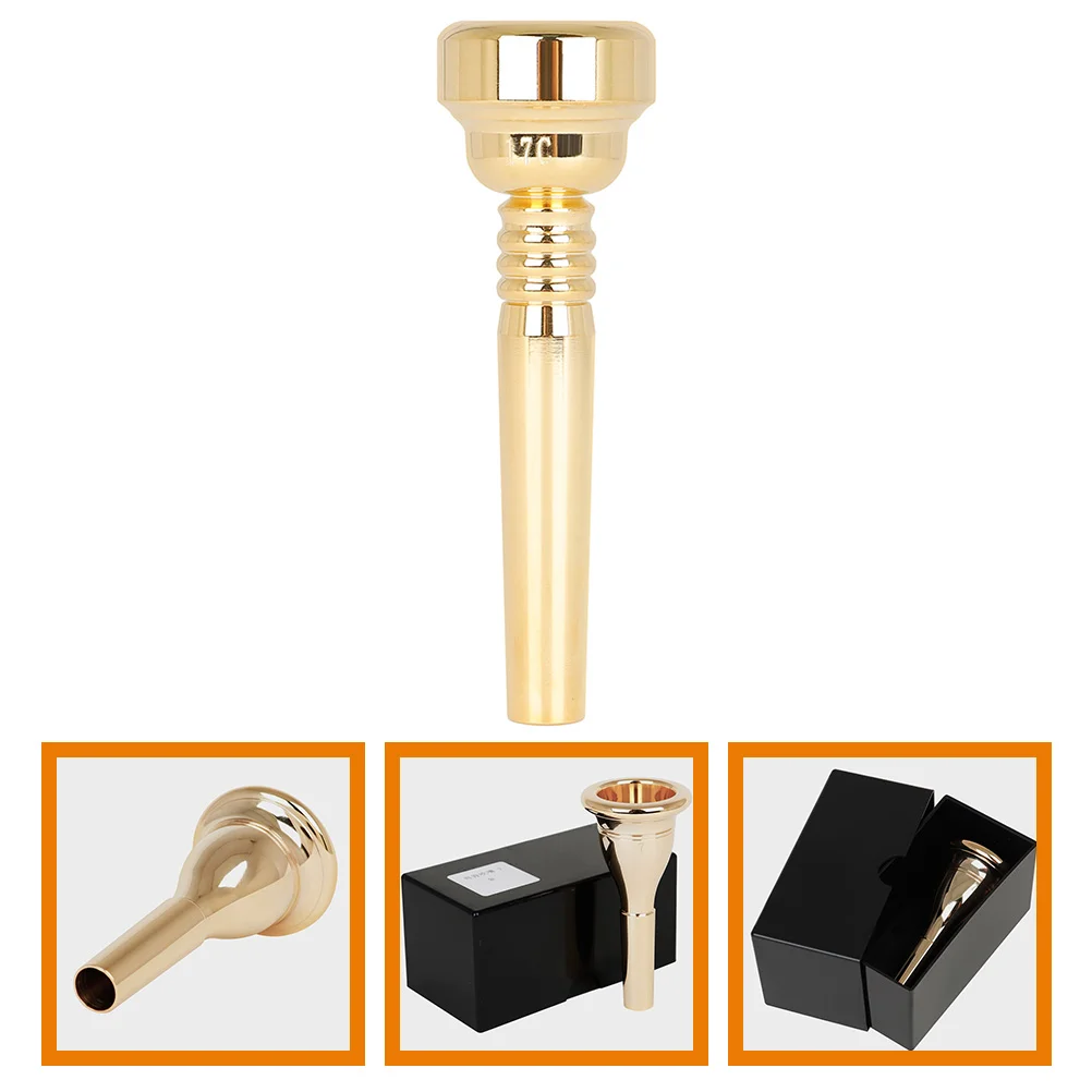 17c Gold Plated Trumpet Student Mouthpiece for Professional Players Brass Instruments Metal Adult Musical Gilded