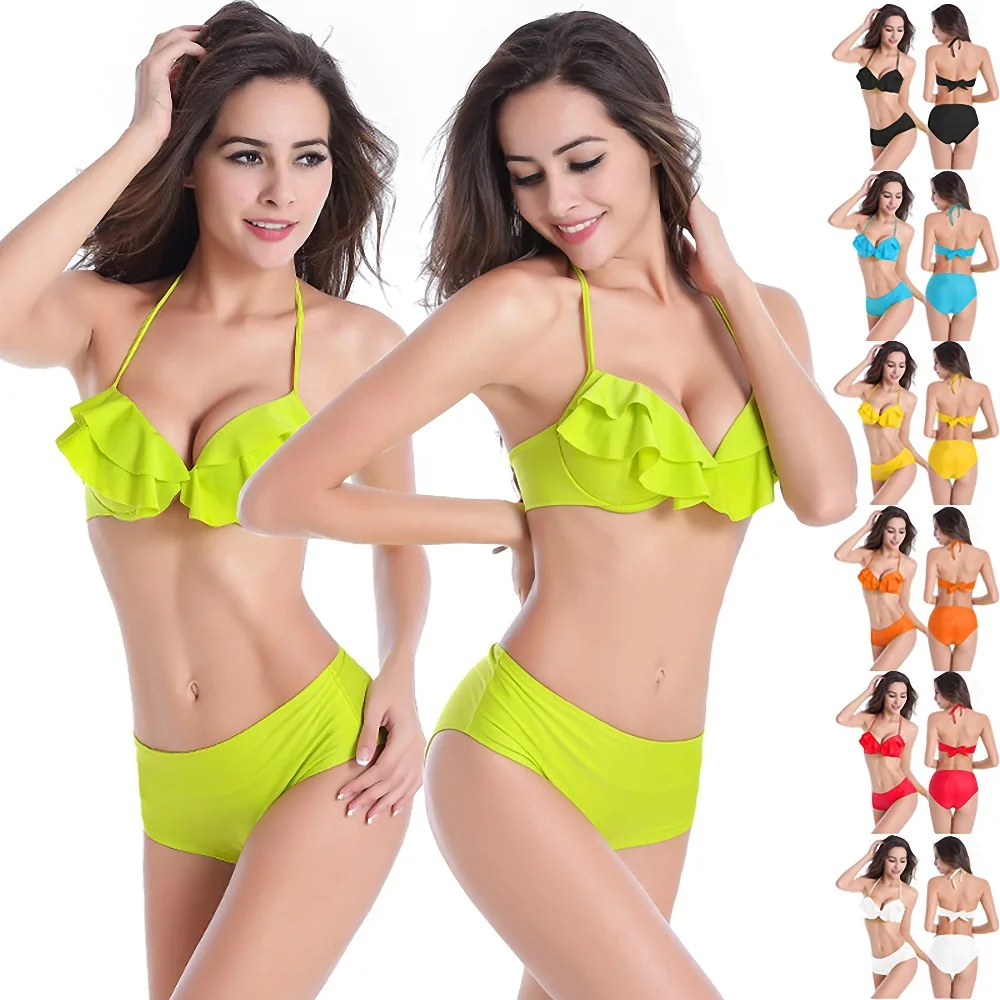 hot-selling-flounced-bikinis-set-for-women-solid-color-mid-waist-swimsuit-swimwear-sexy-padded-underwire-beachwear-bathing-suits