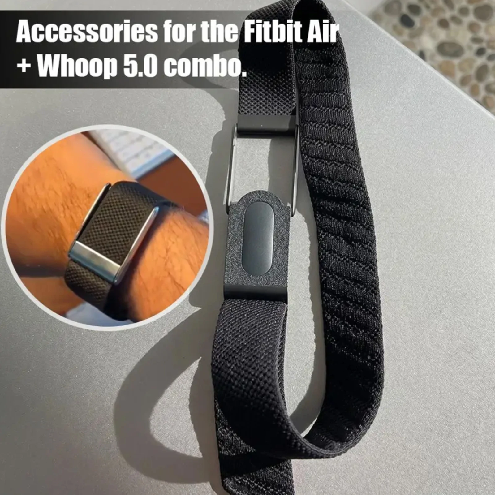 Universal Band Adapter Bracket Frame for Fitness Trackers with Elastic/Silicone Wristbands