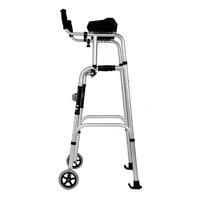 Walking aids for the elderly, lightweight folding lower limb training, household aluminum alloy walkers 1