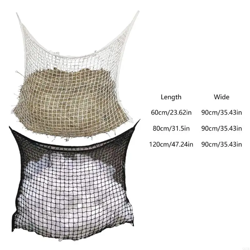 G6DE Horse Feeding Net Pouch Woven Rope Hanging Horse Feed Net Easy Hanging for Stable and Rail Feeding 6