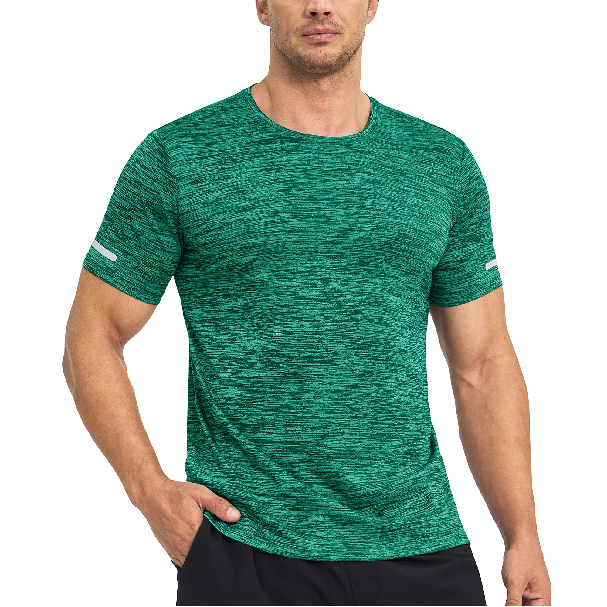 MAGCOMSEN Men's Dry Fit Athletic Shirt - Mesh Short Sleeve Performance Workout Hiking Shirt