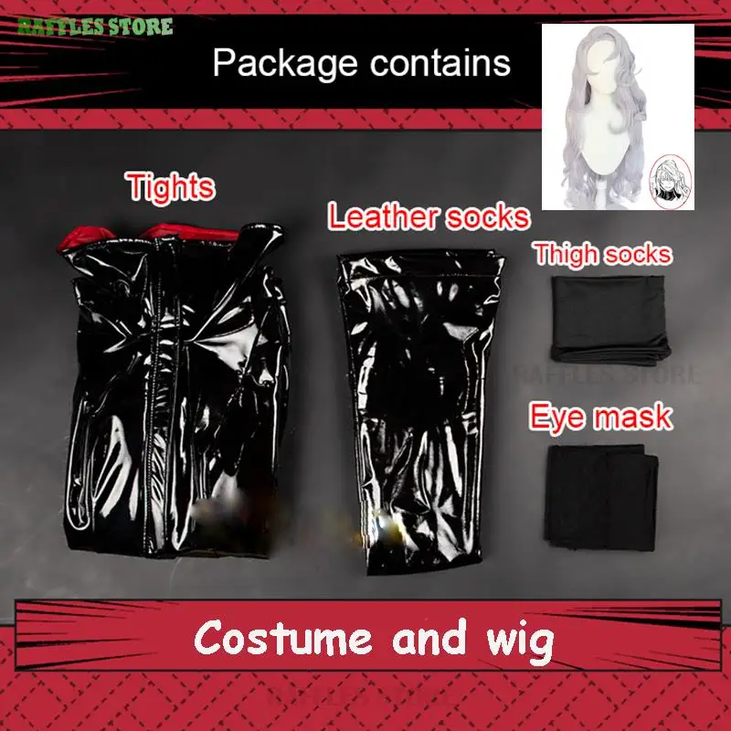 thumbnail image 1 of Disfraz de Cosplay de Anime Gojo Satoru de JJK, peluca con cambio de género, traje negro, ropa de fiesta para eventos de cómic de Halloween para mujer, 1 of 5