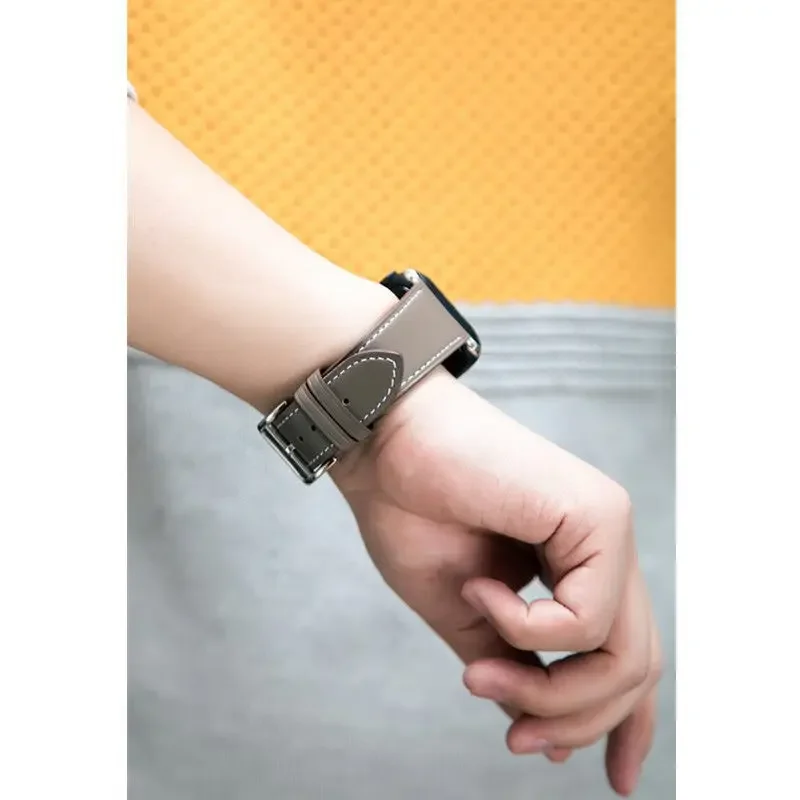 Leder-Uhrenarmbänder für Apple Watch-Armband 44 mm, 49 mm, 45 mm, 42 mm, 40 mm, 41 mm, 38 mm, Sportarmband, iWatch-Serie Ultra 9-8-7-6-5-4-3-SE – Detail 5