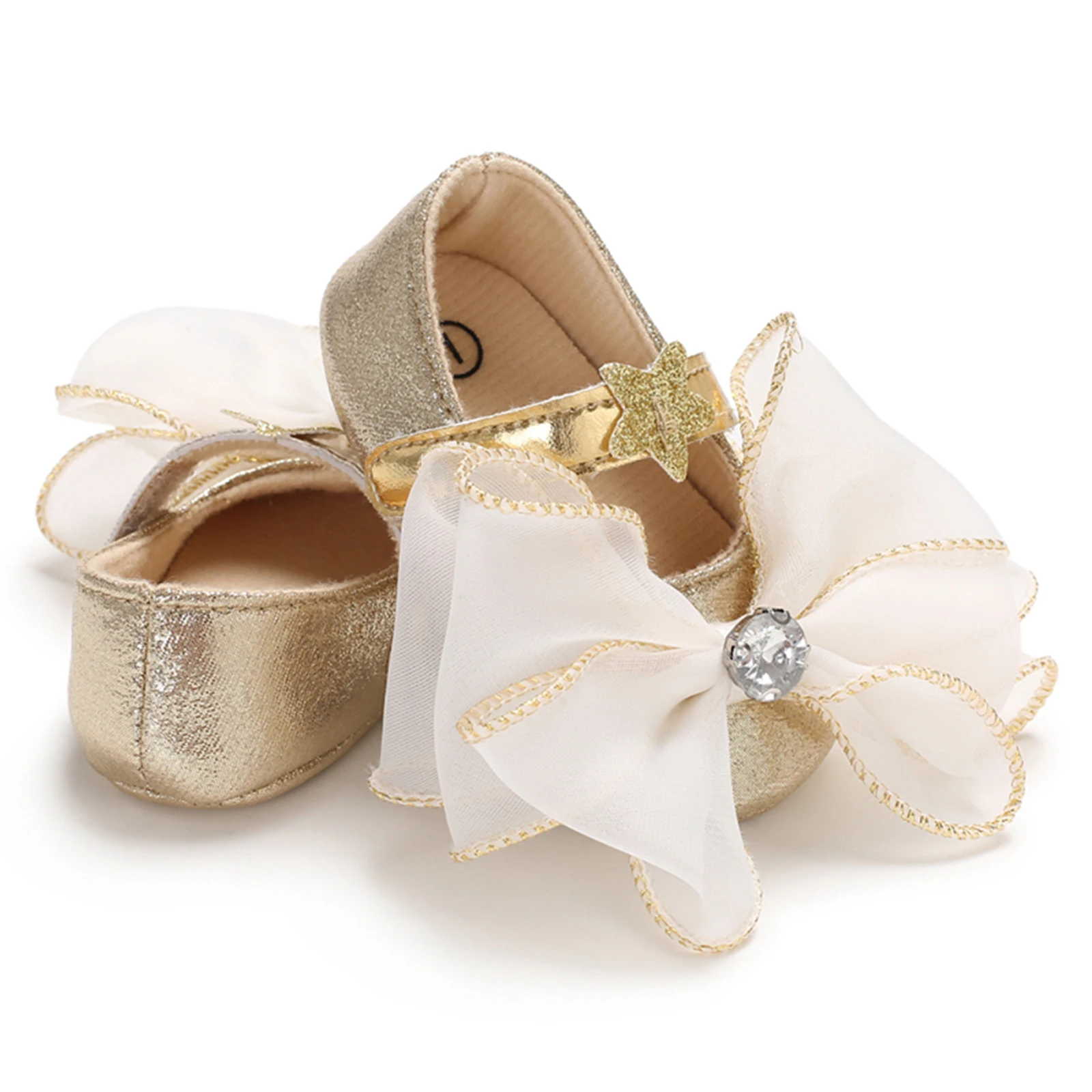 Princess Flower Baby Girl Dress Shoes Cute Infant Mary Jane Flats Non-Slip Rubber Soft Sole First Walkers Toddler Crib Shoes 5